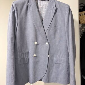 Hugo Boss Men's Blue Deconstructed Blazer